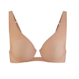 Skims Naked underwire plunge bra color HONEY 38B NWT